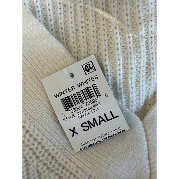 Alfani Size XS Cream Short Cap Sleeve V-Neck Sweater Vest - New - Picture 5 of 7